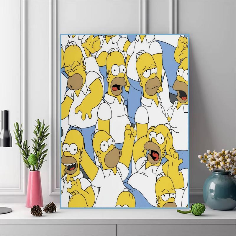 The Simpsons 100% Round Full Drill 5D DIY Diamond Painting Embroidery Cross Stitch Rhinestone Décor