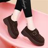 Plateau-Retro-Loafer Damen Herbst und Winter Neu Britischer Stil Leder Schuhe zur Erhöhung der Höhe Kleine Mary Jane Single Shoes