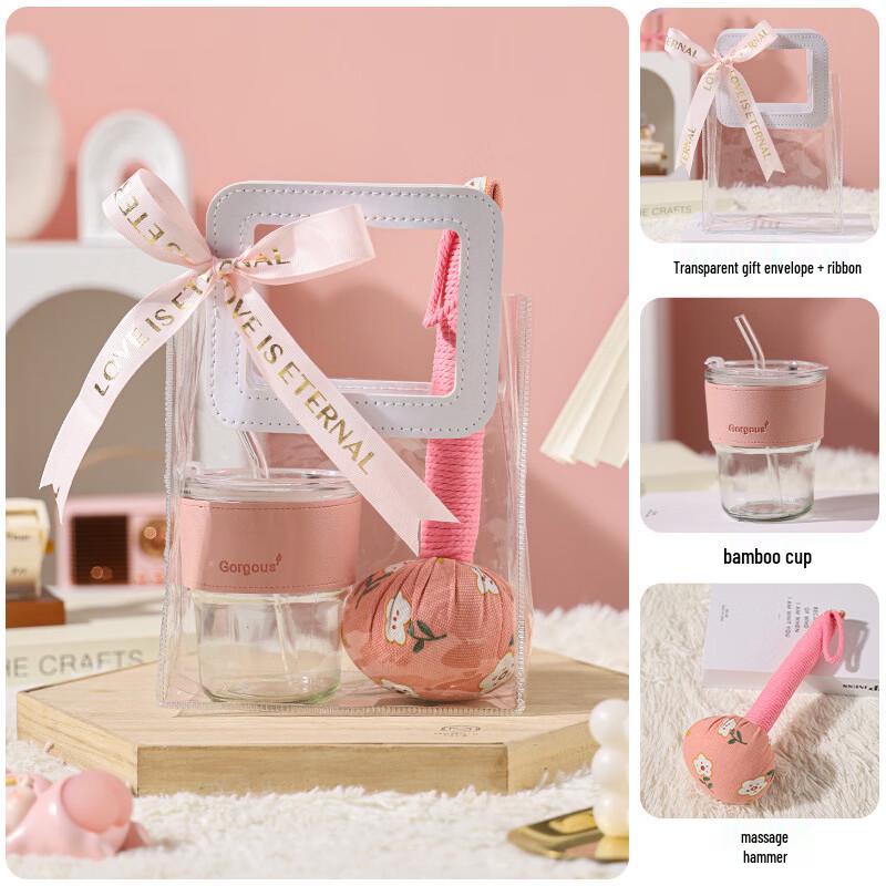 Glass Cup and Massage Hammer Gift Set