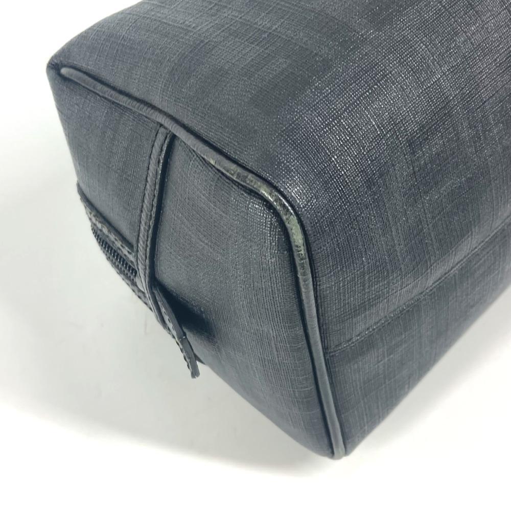 FENDI Zucca logo bag pouch Cluch Bag  PVC Black