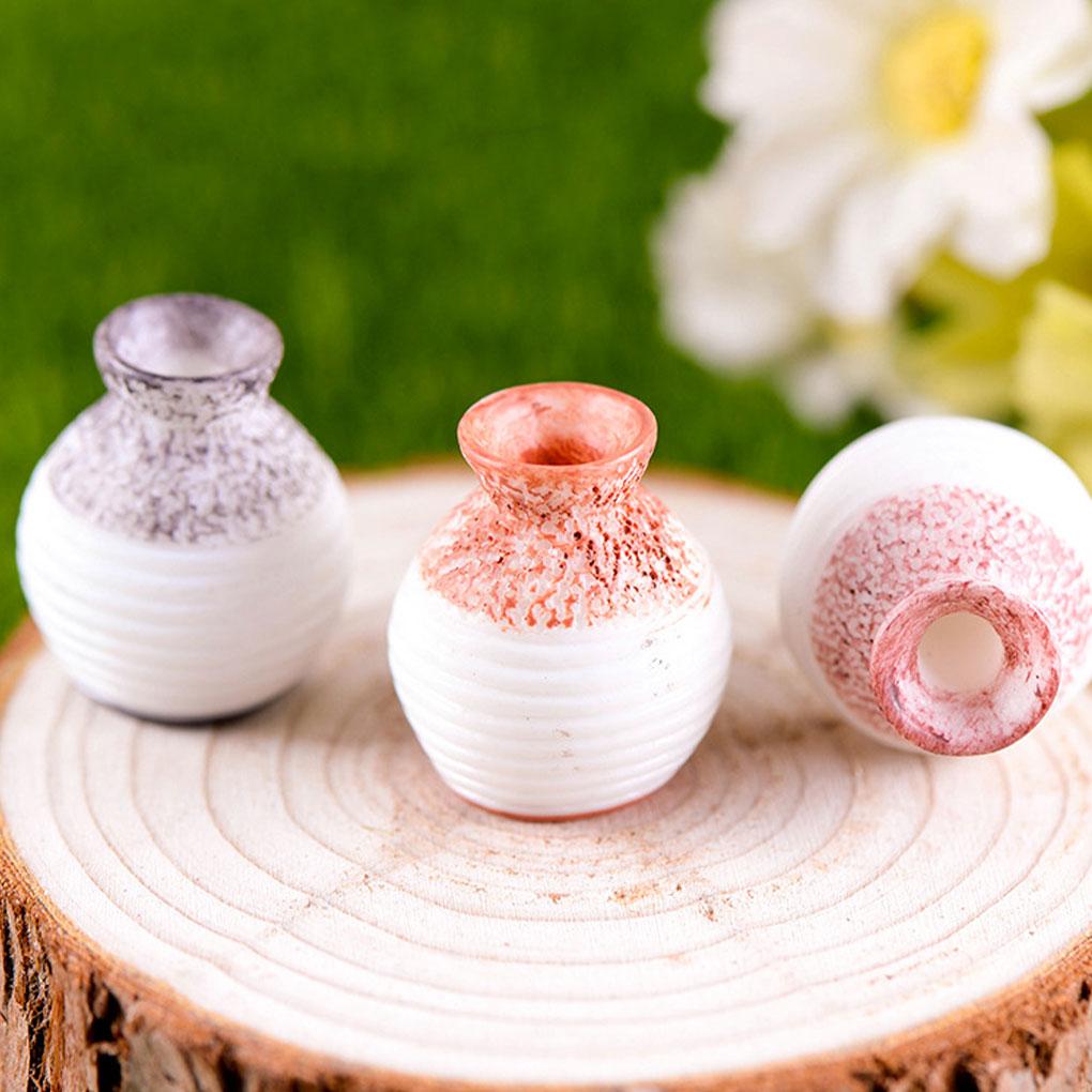 Vase Miniature Decorative Flowerpot Ornament Micro Landscape Container Craft Plant Pot Toy House Garden Statues