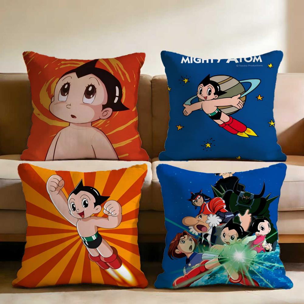 Cartoon A-AstroboyS Cushion Cover Multi-Scene Pillow Cover for Home & Car - Reversible, Soft & Durable for Daily Use