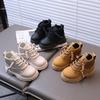 2025 New Korean Version of the Flat-bottomed Classmate Children's Martin Boots Girls' Medium-sized Short Boots Flat-bottomed Medium-sized Children's