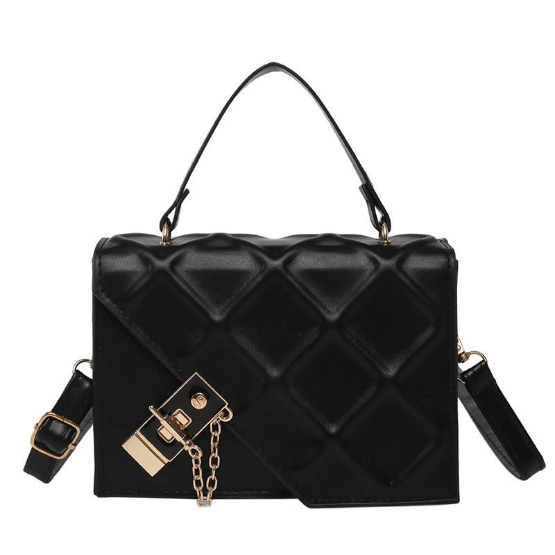Rhombus chain small bag women s summer new fashion texture shoulder messenger bag casual small square bag