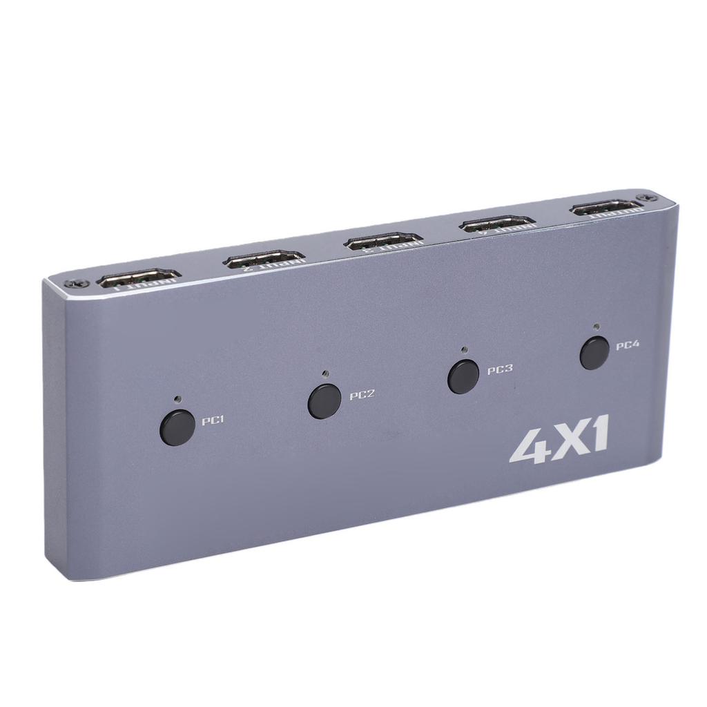 HD USB2.0 KVM Switch 4K 60Hz HD Multimedia Interface Switcher for 4 Computers Share One 4K 60Hz Monitor 4 USB Devices