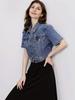 Spring/Summer 2025 Women's Loose Fit Short Sleeve Denim Jacket - New Trendy Design