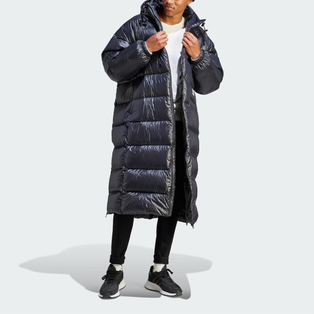 Adidas Originals Windproof Lightweight Sports Long Down Jacket Men outerwear Black IL6151