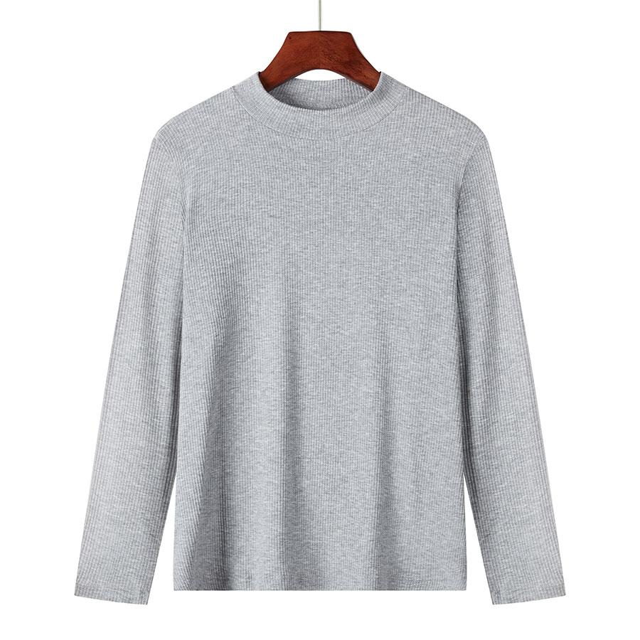 ZIRUNKING Women Long Sleeve Slim Knitted Turtleneck Sweater Jumper Solid Pullover Tops Autumn Winter
