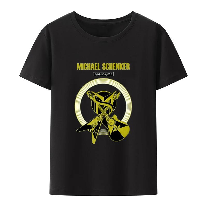 Michael Schenker Group T Shirt Rock Heavy Hard Metal Armed and Ready Rock Bottom Ufo Tee UnisexShort-sleev Casual Camisetas
