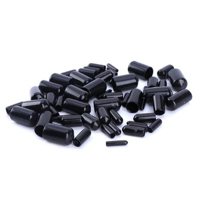 Pack of 180 Rubber End Caps Flexible Cover Flexible Black Bolt Caps Set PVC Rubber End Caps for Screws & Lubrication