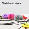 2Pcs Door Mounted Cats Play Toy Mouse Elastic Mouse Toy with Squeaker Door Hanging Plush Teaser Toy for Pet Entertainment