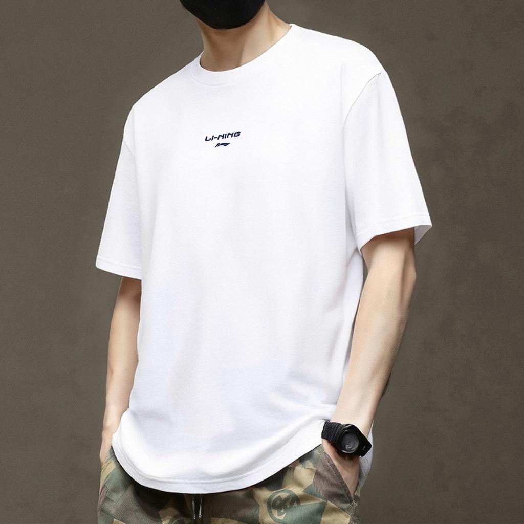 Li Ning T Shirt Unisex Standard White AHSW875-1