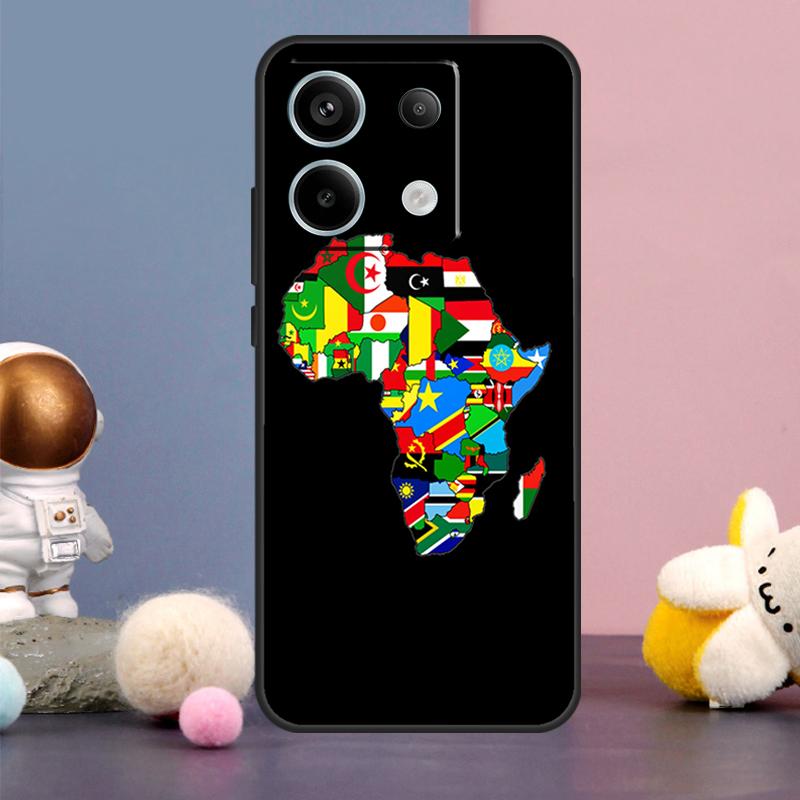 Africa Map Geography Cover For Xiaomi Redmi Note 13 12 11 9 10 Pro 12S 11S 10S 9S Redmi 13 12 10C 12C 13C Case