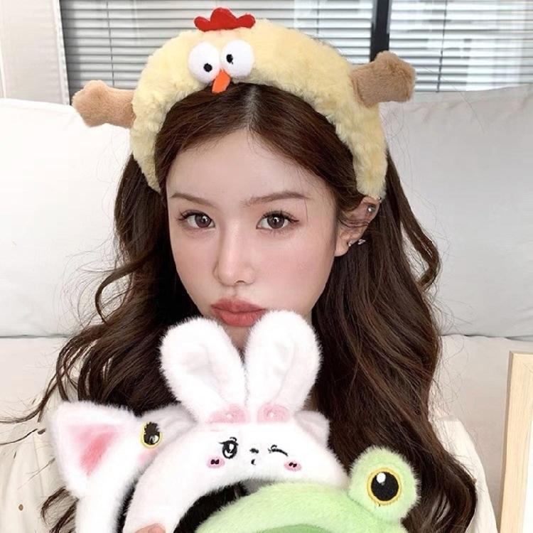 Lovely Cartoon Headband Cosplay Costume Hairhoop Birthday Party Props Plush Hairband Female Face Washing Accessories