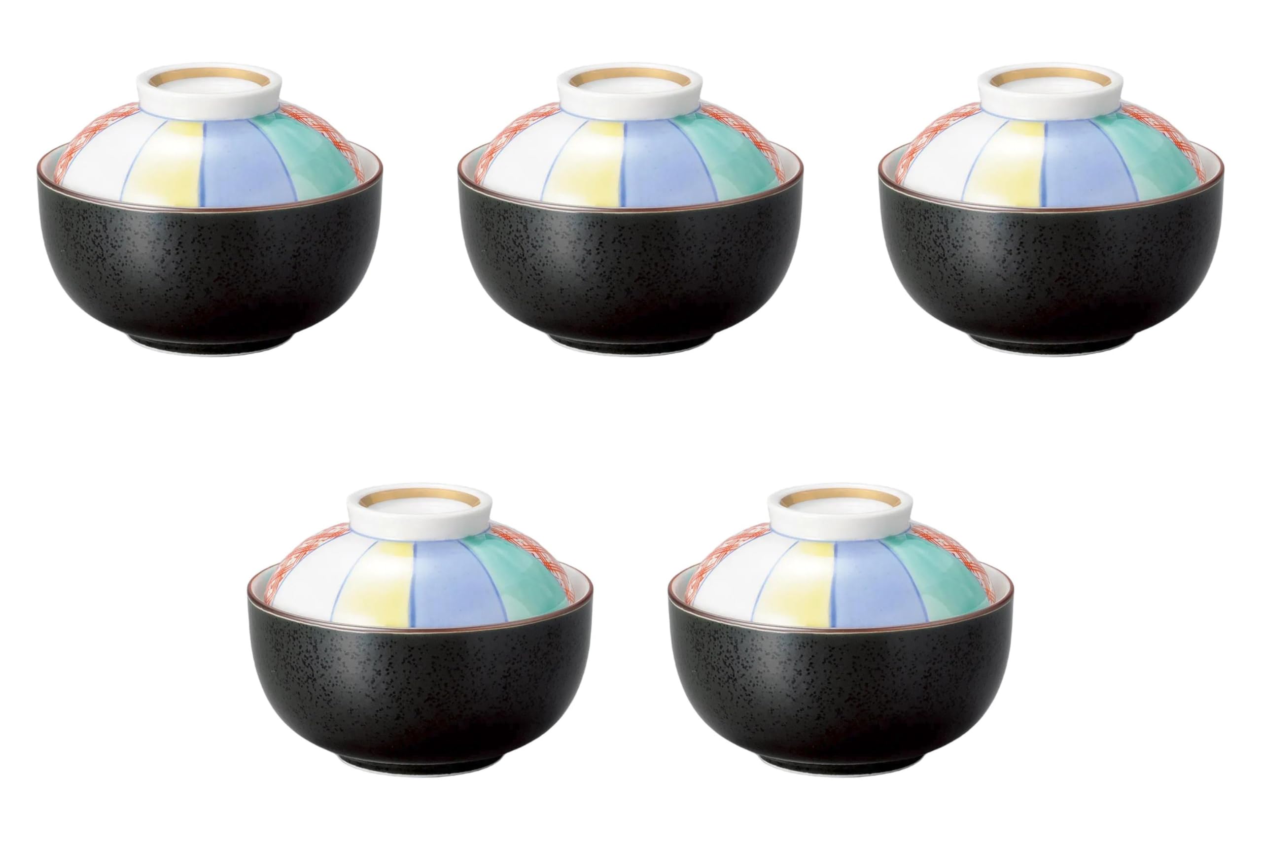 

Set of 5 Black Crystal Paper Balloon Simmered Bowls x Simmered Bowls Setomonohonpo [11.4 8.7 cm]