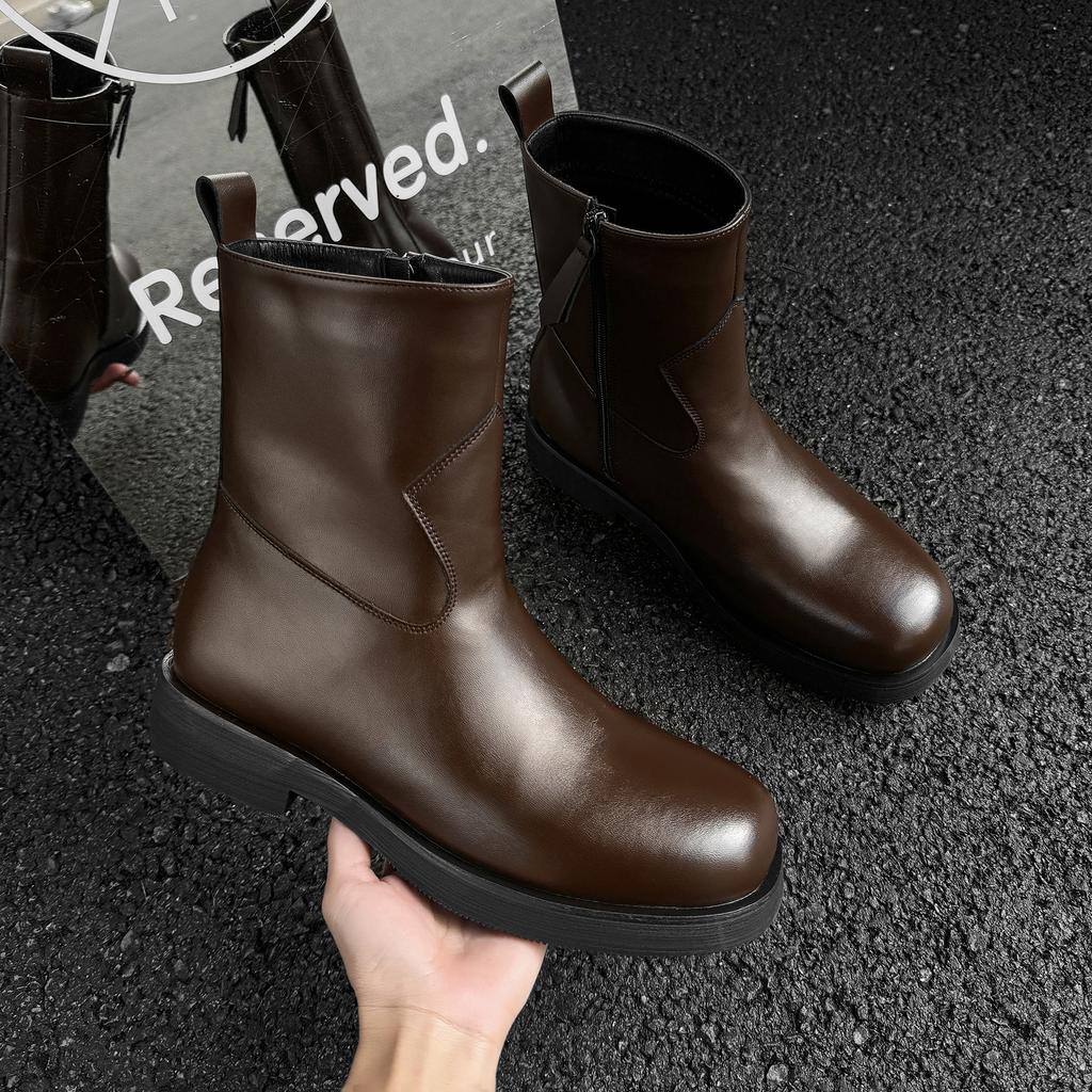 Fashion Leather Ankle Boots For Man Genuine Leather Big Size Boots High Quality Designer Casual Formal Outdoor Boots Fashion Business