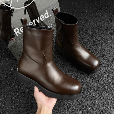 Leather Ankle Boots For Man Genuine Leather Big Size Boots High Quality Designer Casual Formal Outdoor Boots Fashion Business