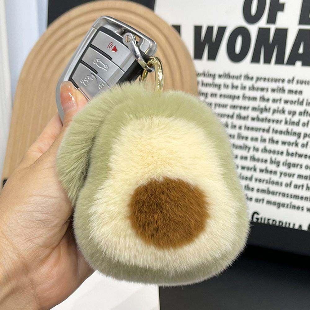 Plush Ball Car Accessories Hanging Doll Model Korean Style Key Chain Women Bag Pendant Key Holder