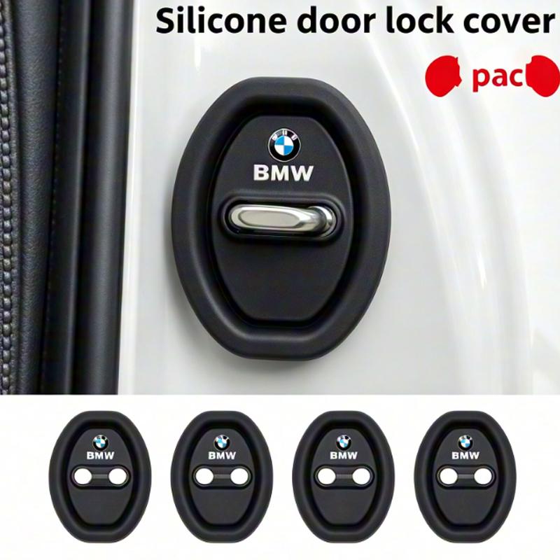 Anti Collision Shock-Absorbing 4PCS Silicone Car Door Lock Cover Stickers Anti-Scratch Protective Pad for BMW M E46 E90 E39 E60 CN0