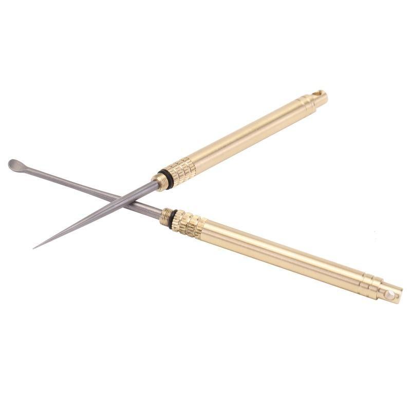 Portable Multifunctional  Titanium Alloy Toothpicks Pocket Toothpick Holder Fruit Fork Outdoor Picnic Camping