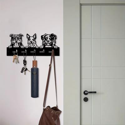 Cute Dog Wall Mounted Key Hook - Stylish Metal Key Holder, Perfect Wall Hanging for Aesthetic Room Decor and Home Organization