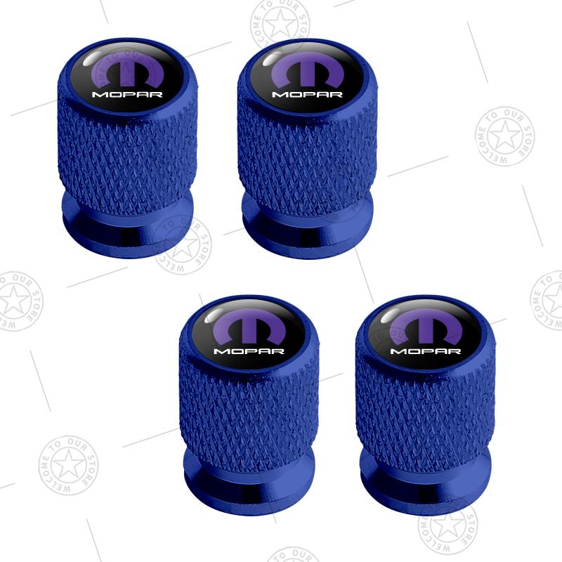 4ks Mopar Logo Krytky ventilků kol automobilu Vzduchový stonek Hliníkové příslušenství Pro Challenger 1500 2500 3500 Ram Charger Cherokee