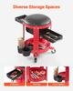 VEVOR Rolling Mechanic Stool with Wheels, 300 lbs Capacity Garage Seat/Work Stool, Padded Roller Creeper Seat with Fixed Height