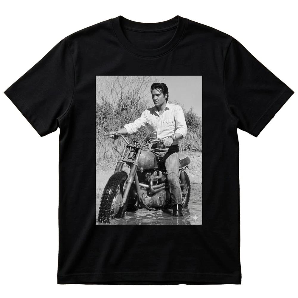 Elvis Presley Biker Graphic Tee Vintage Rock TShirt a Perfect Gift