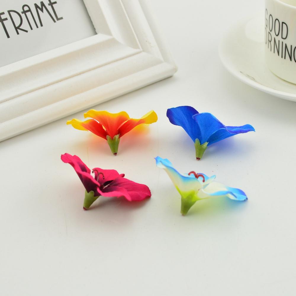 20PCS Cheap Artificial Flowers Orchid for Home Wedding Decoration Accessories Pompon DIY Wreath Needlework Silk Cherry Roses