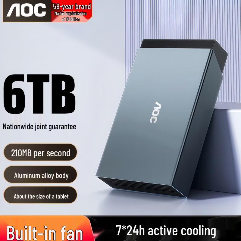 

AOC Qiaojing 6TB USB-C 3.5-inch Enterprise External Hard Drive