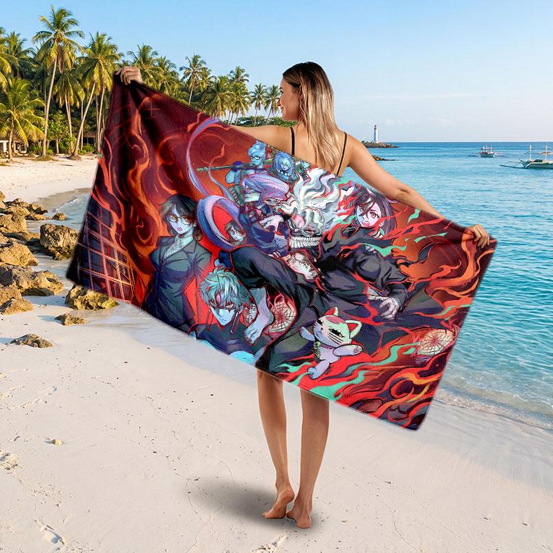 Large Beach TowelDandadan Soft Absorbent Towel Beach Bath Home Use