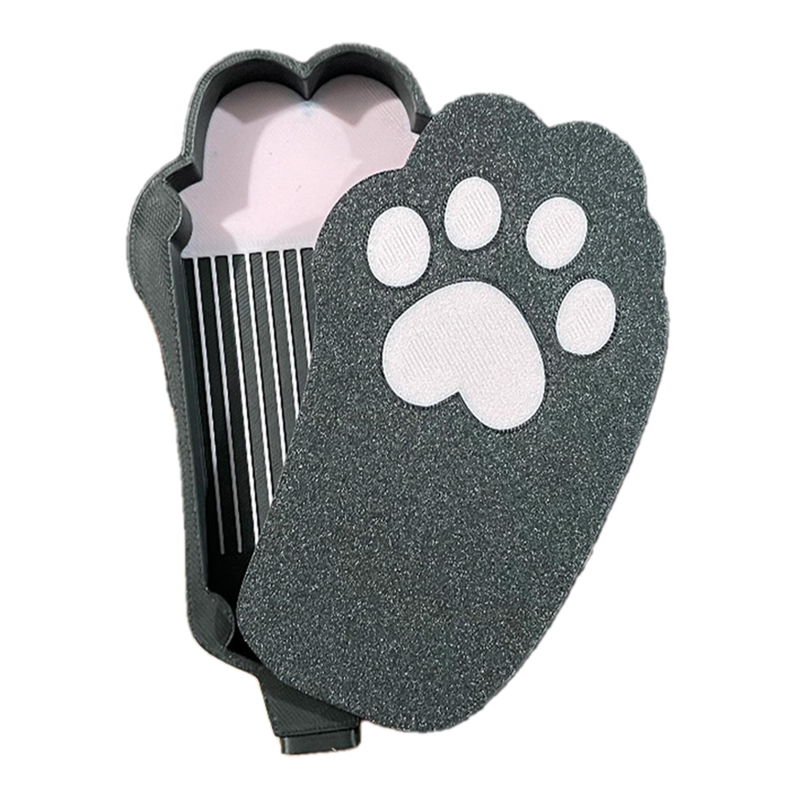 

Diamond Art Painting Bead Sorting Tray with Magnetic Lid 3D Paw Print Design Diamond Painting Cat Paw Tray for Crafts Home Decor Small-1 чёрный