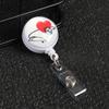 1pc Unisex Office Supplies Retractable Badge Holder Key Ring Lanyards Nurse ID Name Card