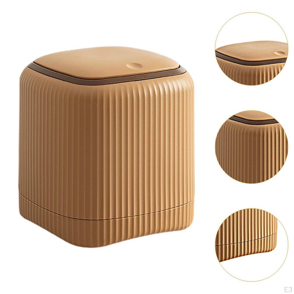 Cestino per rifiuti Countap Cestino Push Multiuso Pulsante 13.5x13.5x14.5 Cm Piccolo Contenitore per Riciclaggio
