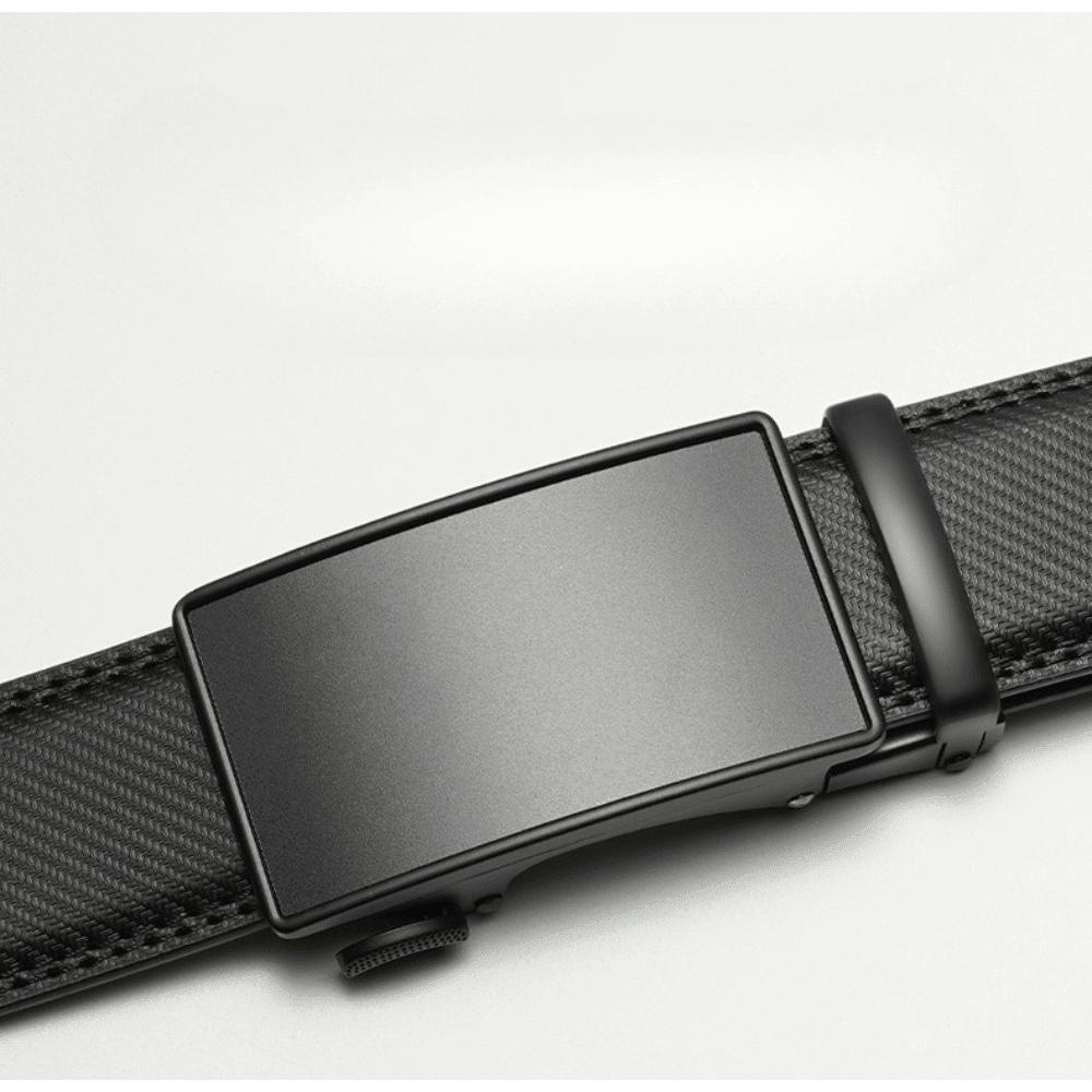 Men's automatic buckle leather belt Business versatile embossed belt Men's