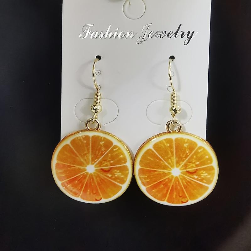 Süße Kreative Imitation Obst Hängende Ohrringe für Damen Mädchen Weiblich Acryl Wassermelone Ohrring Tomate Kiwi Orange Schmuck