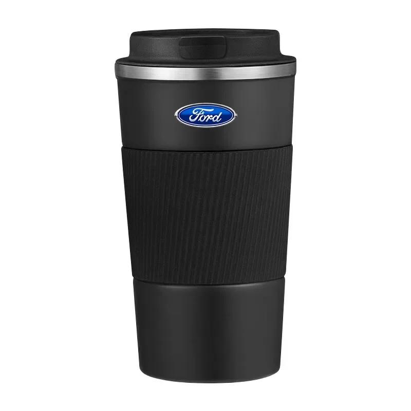 Autocollant de Voiture Mug Thermique 500ML Double Paroi Acier Inoxydable 304 Tasse à Café Thé Vide Pour Ford Mustang Universel Grande Taille Mustang