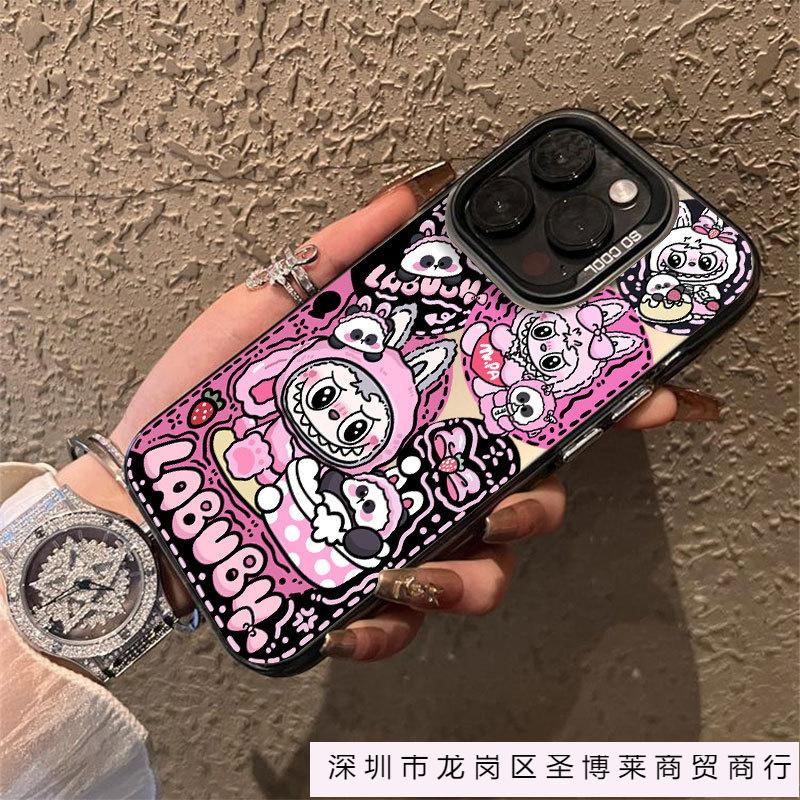 Panda Labu Is Suitable for Apple 16Pro Mobile Phone Case iPhone15 Color Silver 1413 Creative 12promax11x.
