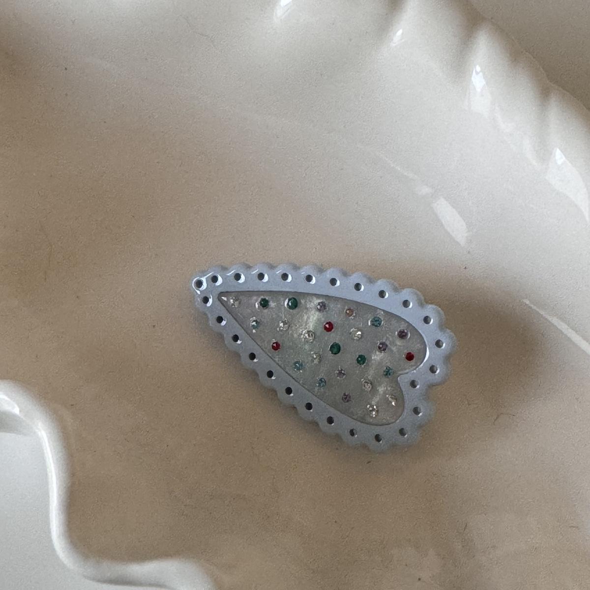 

No-Slip Duckbill Hair Clips Diamond Polka Dot Hairpin for Women Forehead Broken Hair No Trace Bangs Side Clip Hair Accessories One Size