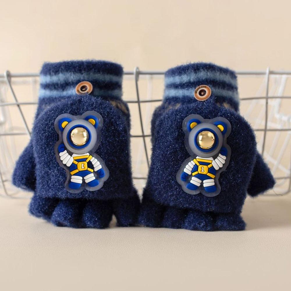 

Митенки без пальцев для письма для студентов, велосипедные перчатки с откидным верхом для мальчиков и девочек 3-12 лет