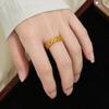 Bague Ouverte Style Chinois Rétro en Cuivre 2025 pour Femmes – Design Simple et Polyvalent