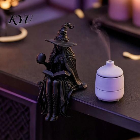 Gothic Witch Figurine 3D Printed Fortune Teller Figurine, Halloween Mystic Gypsy Statue for Shelf Unique Holiday Gift Tabletop Display, Sculpture with