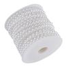 25MCelsiusRoll Double Cotton Line Imitation Half Round Pearls Beads Chain Garland for Wedding (white)
