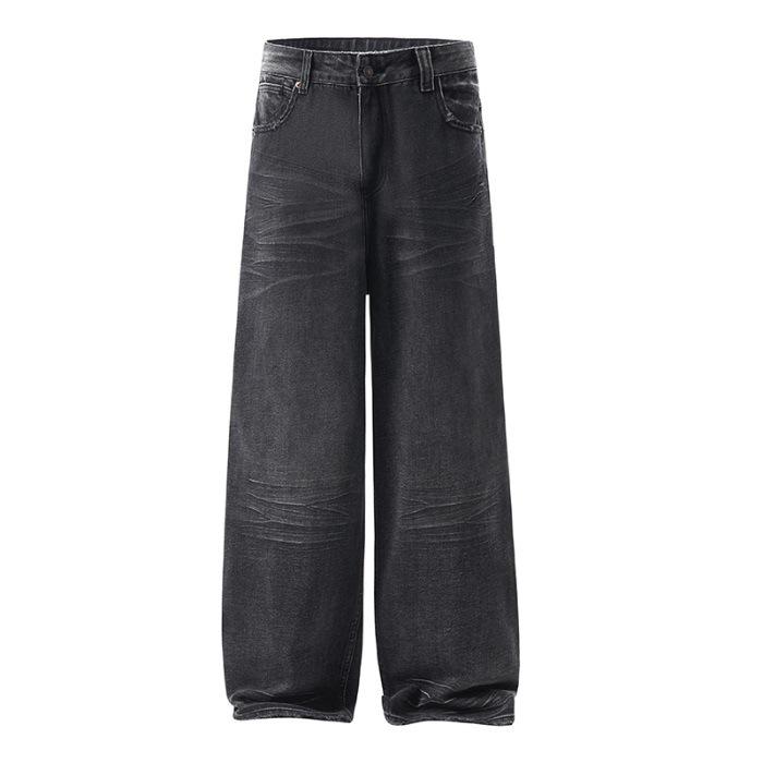 

Новые весенне-летние джинсы для пары, свободные, в американском ретро-стиле, прямые, широкие штанины XS