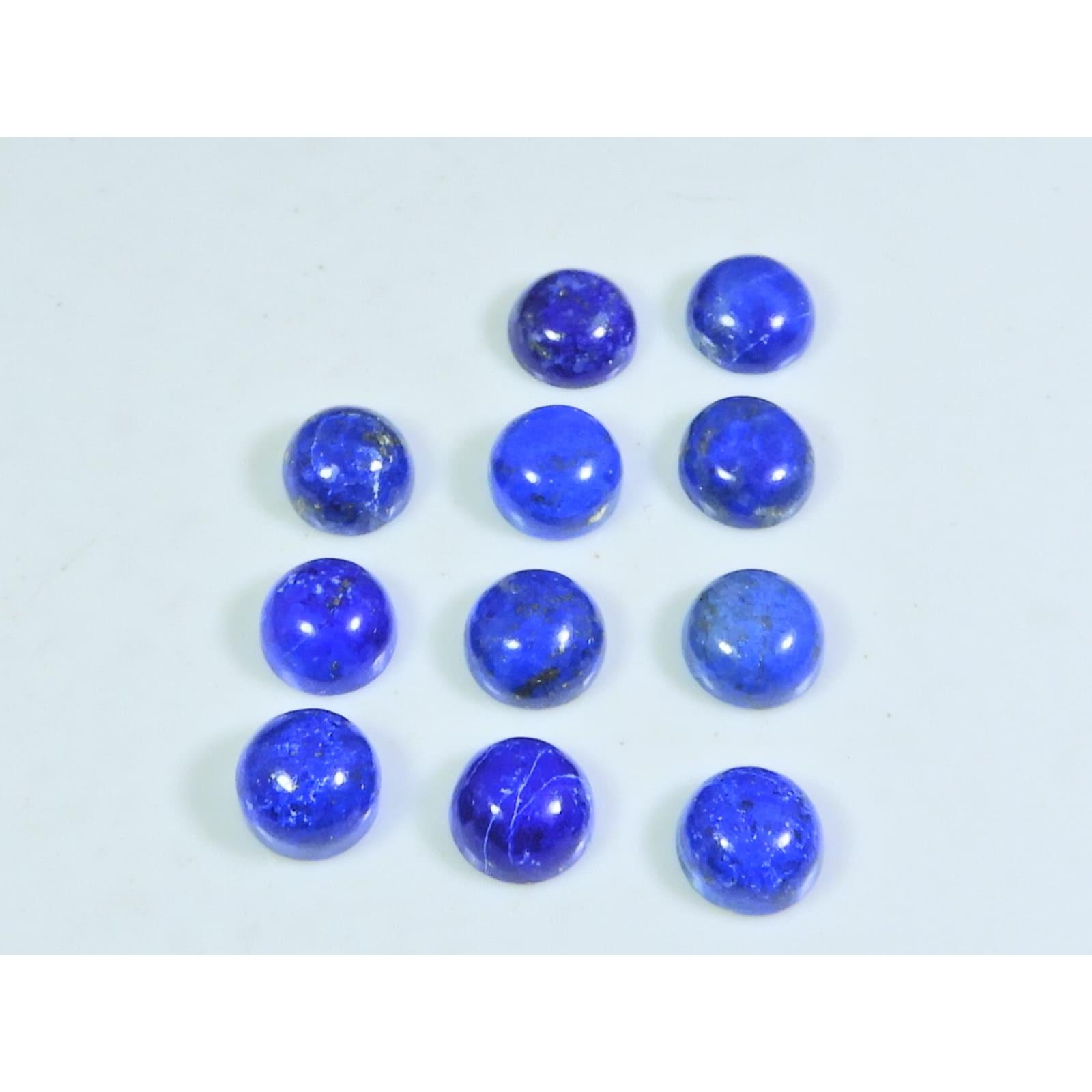 

8 мм Натуральный лазурит Круглый кабошон Свободный драгоценный камень Лот 11 шт. 30 карат. А-507