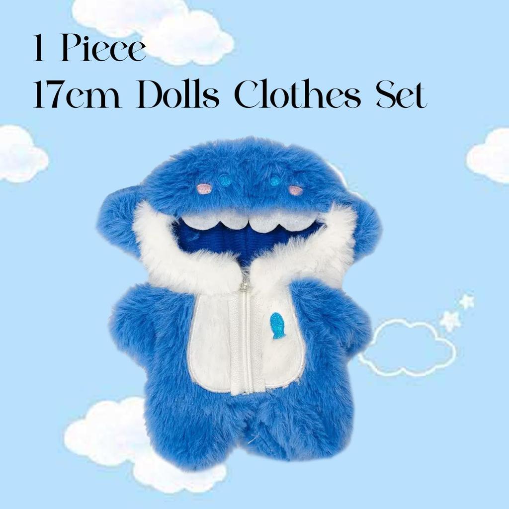 Labubu Compatible with Labubu Plush Toy Outfit Fits 15cm and 17cm Plush Doll Cute Costume DIY Doll Photo Doll Clothes for Different DIY Clothes,