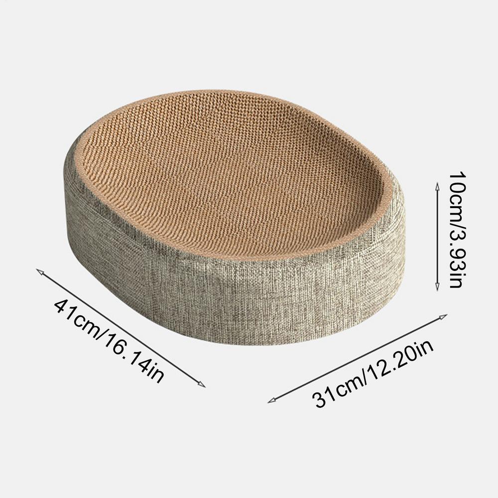 Cat Scratcher Cardboard Round Oval Cat Scratch Pad Bowl Nest for Indoor Cats Grinding Claw Round Cat Scratching Board красный