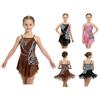 Kinder Mädchen Strassstein Patchwork Body Verstellbare Spaghettiträger Ärmellos Eingearbeiteter Slip Jumpsuit für Gymnastik Bühne
