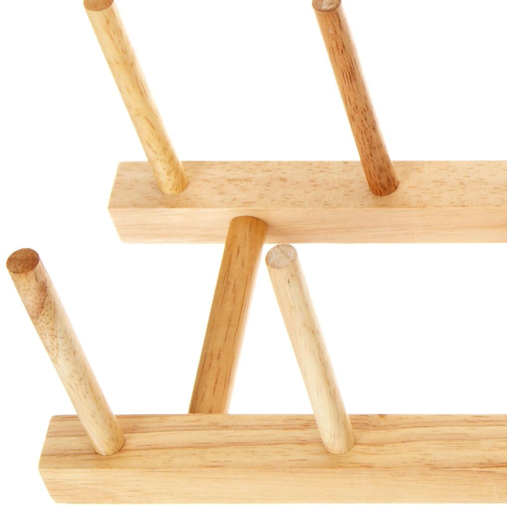 Natural Wood 5-Compartment Bowl Stand_WO036010