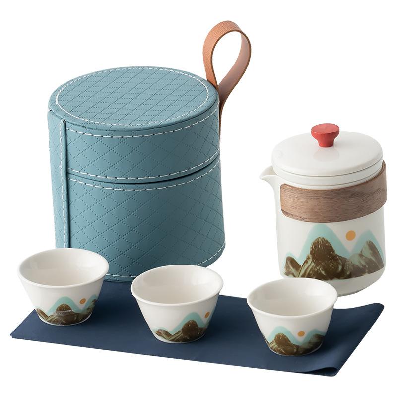 Travel Set Retro Aoyama Portable Travel Tea Set Car Outdoor Kung Fu Teapot Business